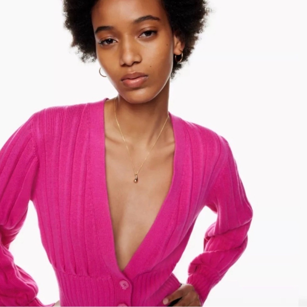 Aritzia Wilfred Plunge Front Cardigan